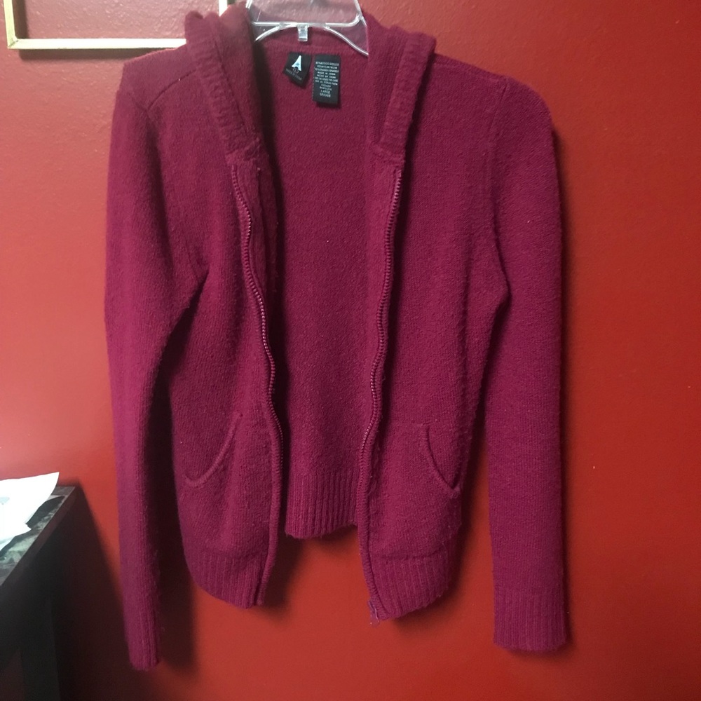 Sweater jacket with hoodie